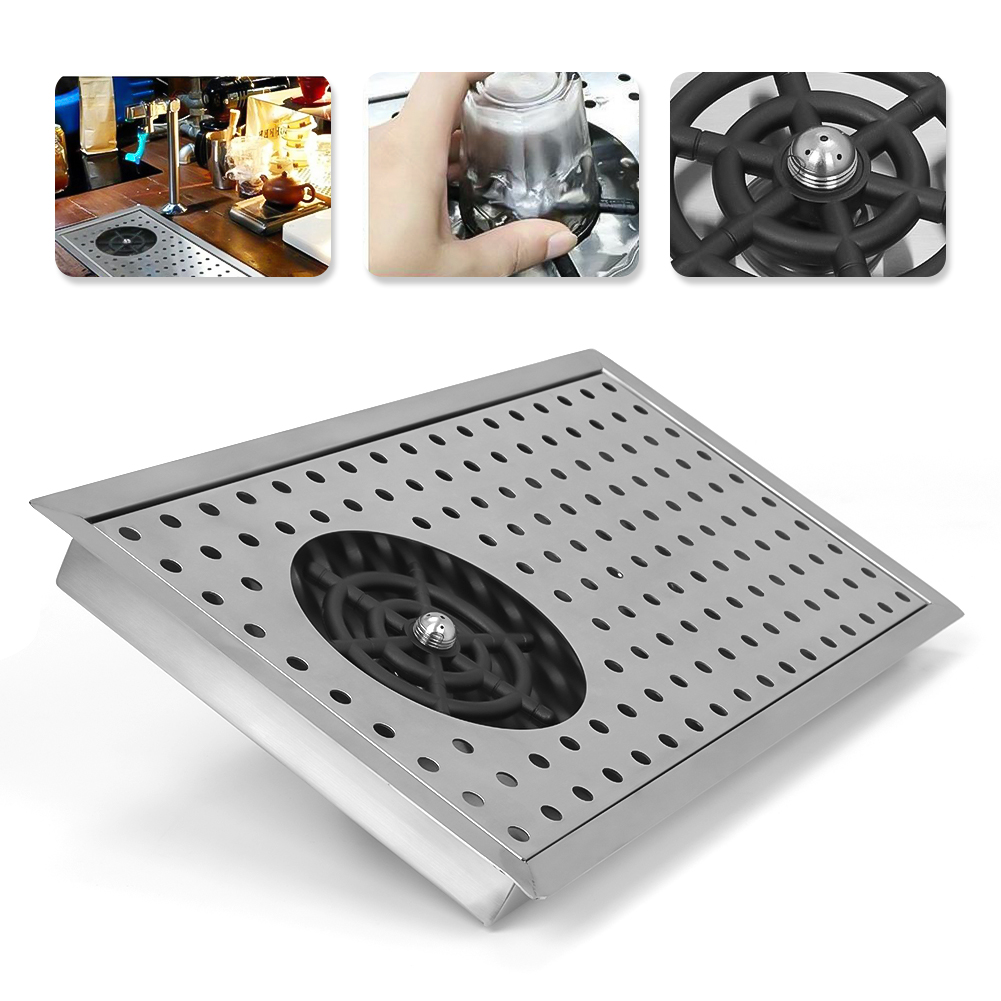 Glass Rinser Drip Tray 16.9"×9" Pitcher Rinser Cup Washer Cleaner