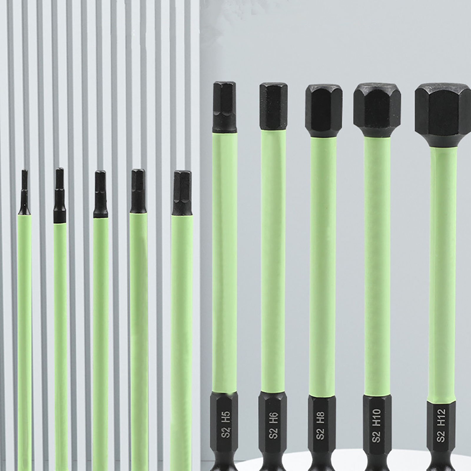 10X 1/4inch Hex Head Allen Wrench Drill Bit Set S2 Alloy