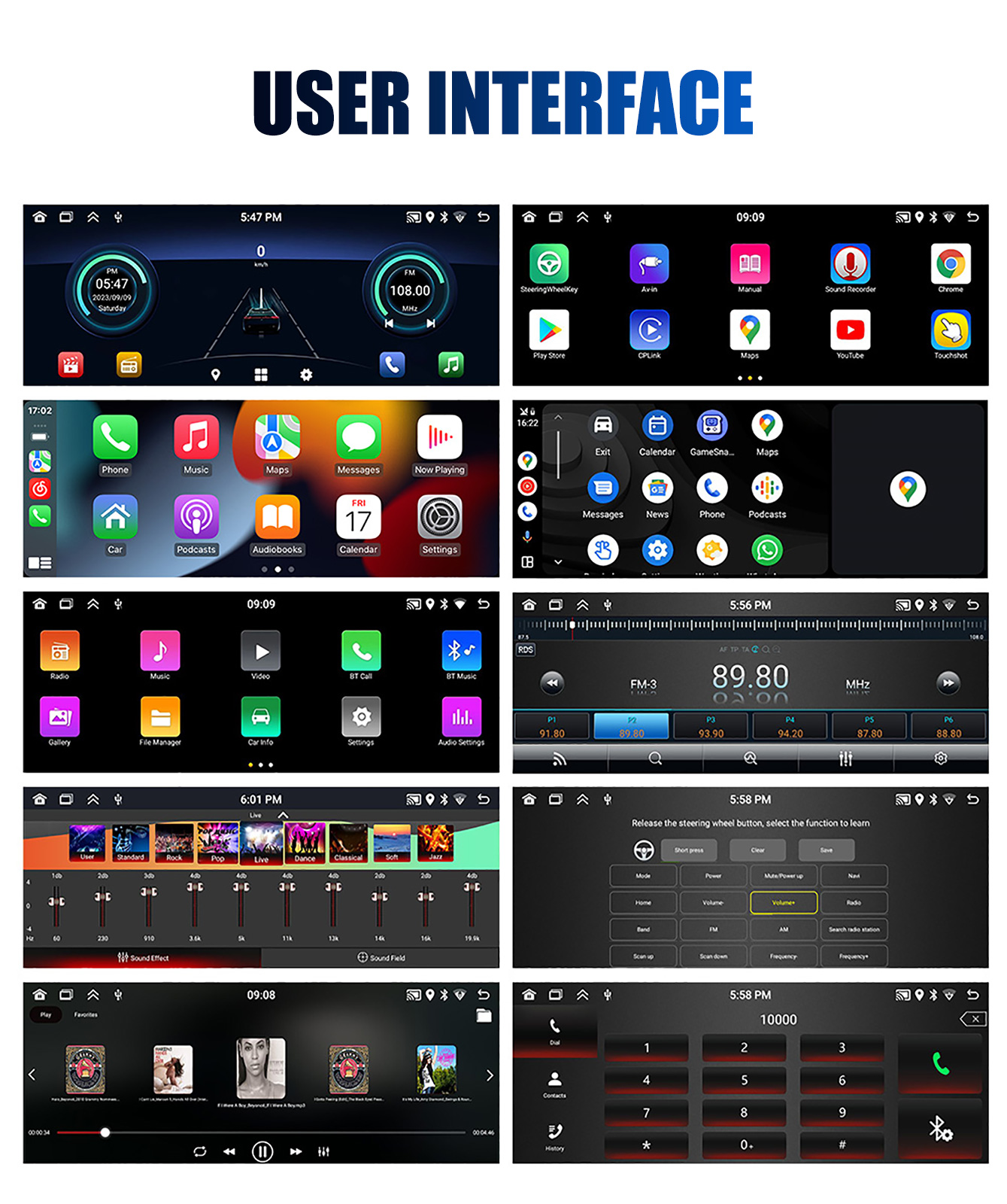 Radio CarPlay 1 DIN Android 12 – ESSGOO, 6.86\" IPS, 2GB+32GB, GPS, WiFi, Bluetooth, Pantalla Táctil