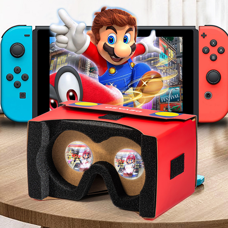 Nintendo Switch ps4 VR Amazon.com: Maxx Tech VR Switch Headset V2 Red, Designed for