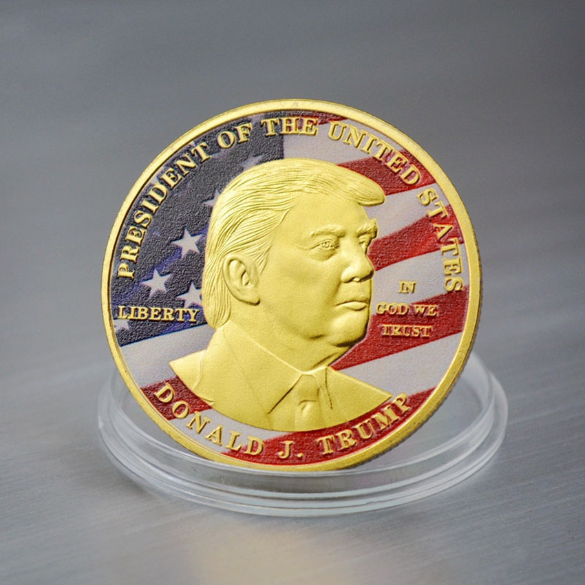2021-2025 President Donald Trump Commemorative Gold Coin Inaugural Eagle Bitcoin