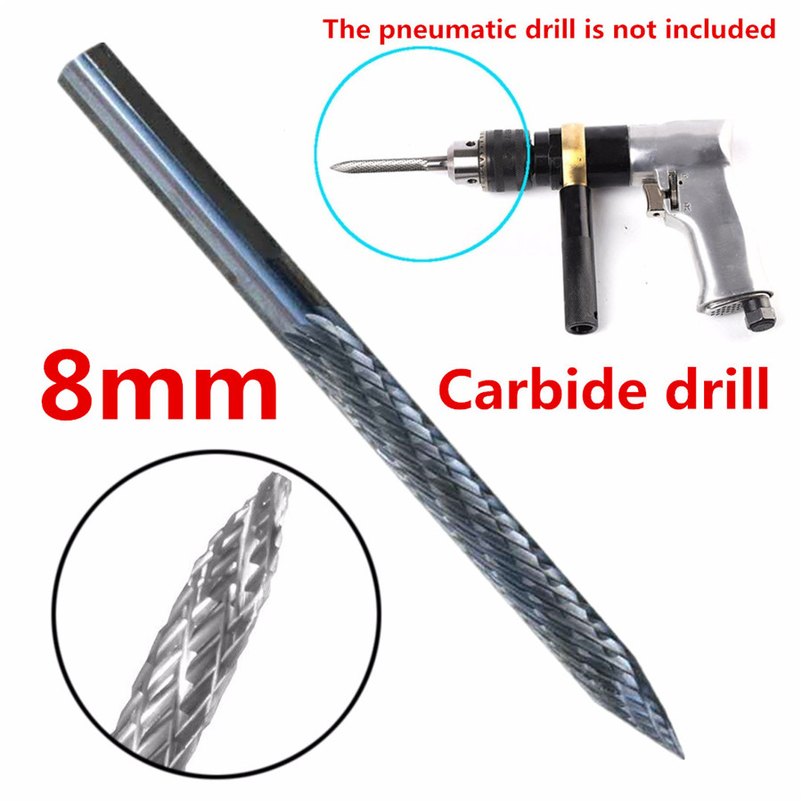 8mm Carbon Steel Air Drill Bit Car Tubeless Tire Puncture Edge File ...