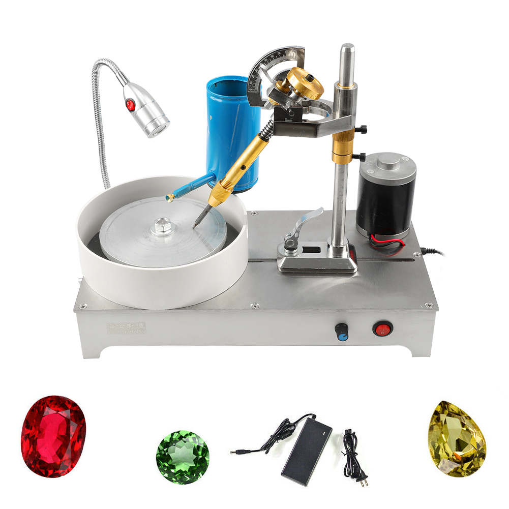 Gem Faceting Machine Jewelry Polisher Jade Flat Grinder 110V-240V