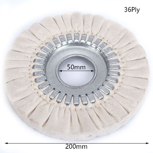 4" 100mm Cotton Airway Polishing Cloth Wheel Buffing Pad for Metal Wood 8 Plys