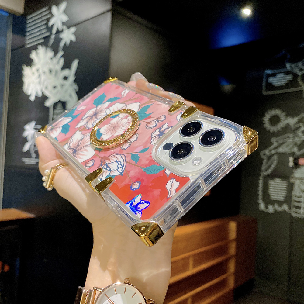 For iPhone 13 Pro Max 12 11 XS XR 6 7 8 Cute Glitter Flowers