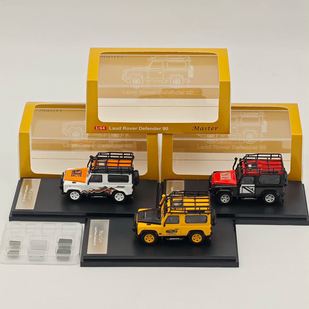 高質で安価 Master 1:64 Land Rover Defender 90 Camel Cup Diecast Toys ミニカー