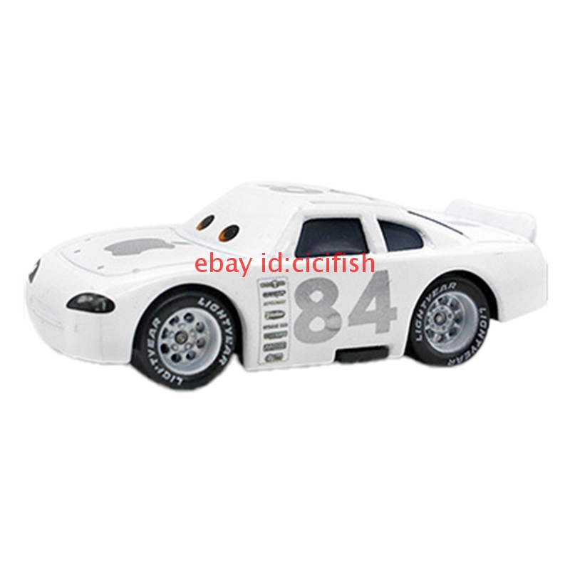 Disney Pixar Cars No.84 White Apple Car 1:55 Diecast Car Toy