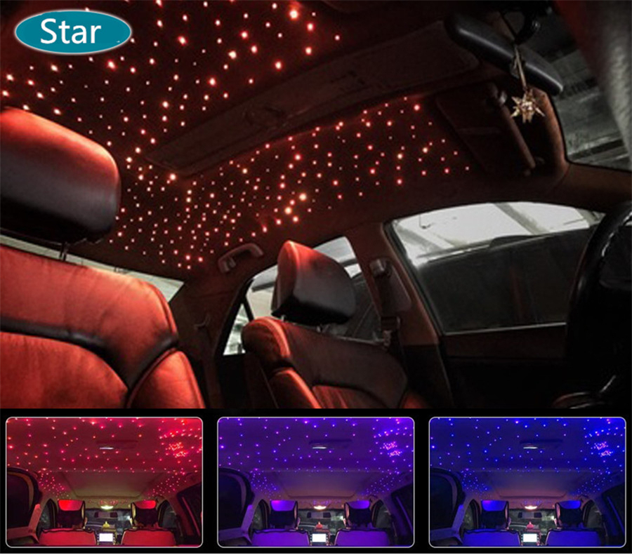 12V LED Auto Decke Sternenhimmel Glasfaserlicht Dekoration Lampe Bluetooth  APP