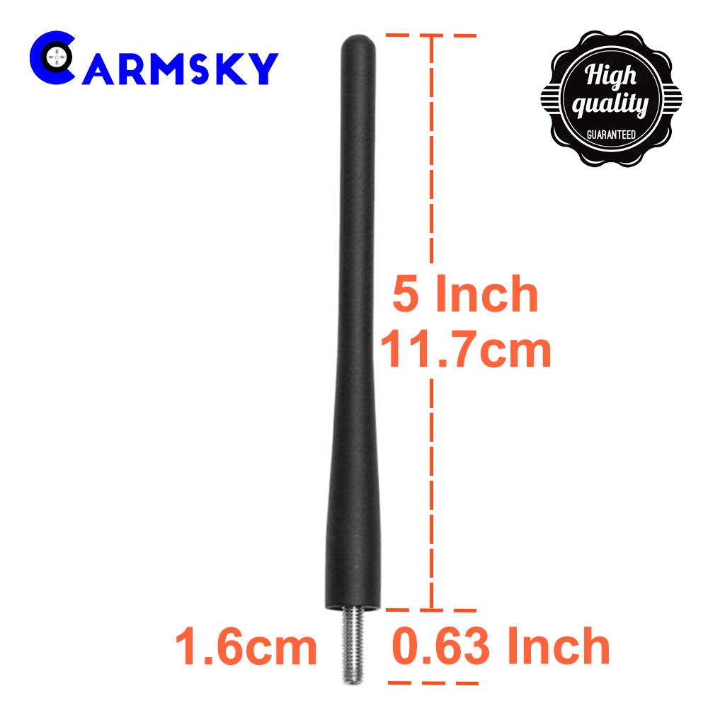 5Inch Black Aluminum Alloy Short Antenna Mast For 2000-2019 Toyota Tundra