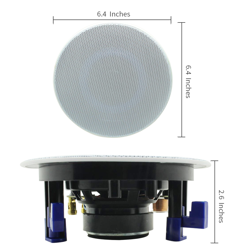 Details About 4 Inches Bluetooth Flush Mount Full Range Stereo Sound In Wall Ceiling Speakers