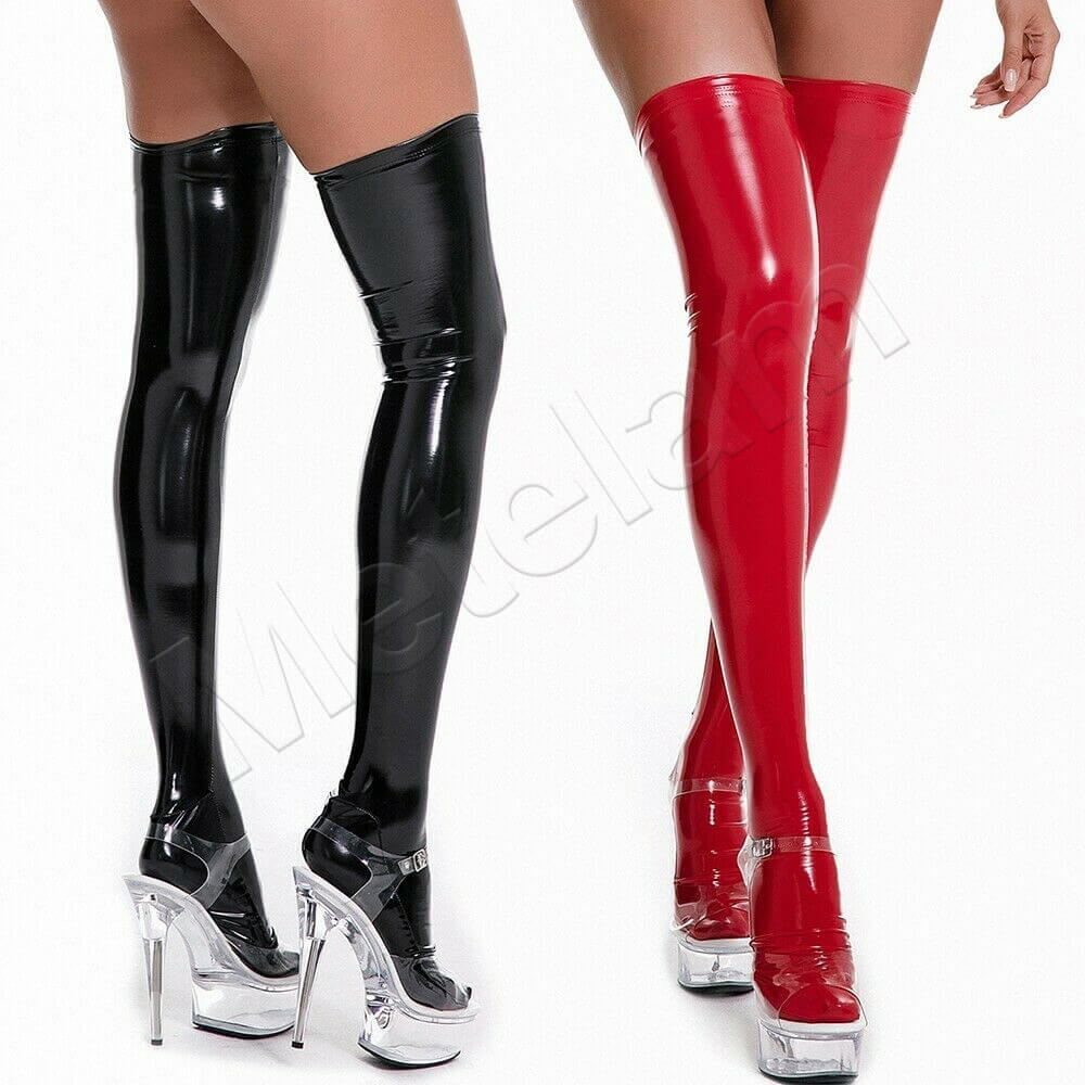 pvc thigh high boots ebay