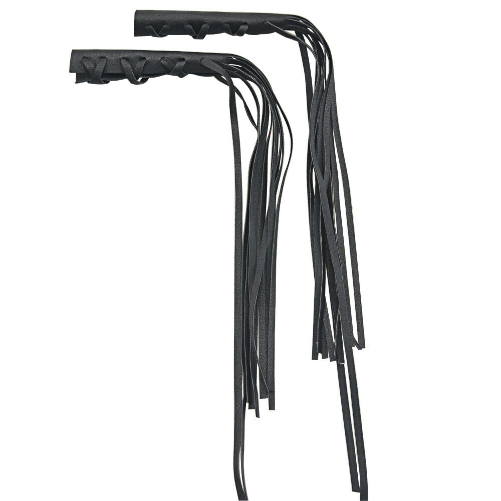 Motorcycle PU Leather Brake Clutch Lever Cover 12" Fringe Long Tassels