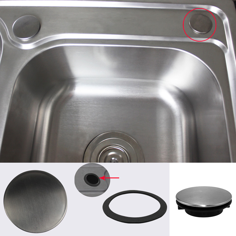 Stainless Steel Sink Tap Hole Blanking Plug Kitchen Basin Cover Cap Stainless Steel Kitchen Sink Hole Plugs