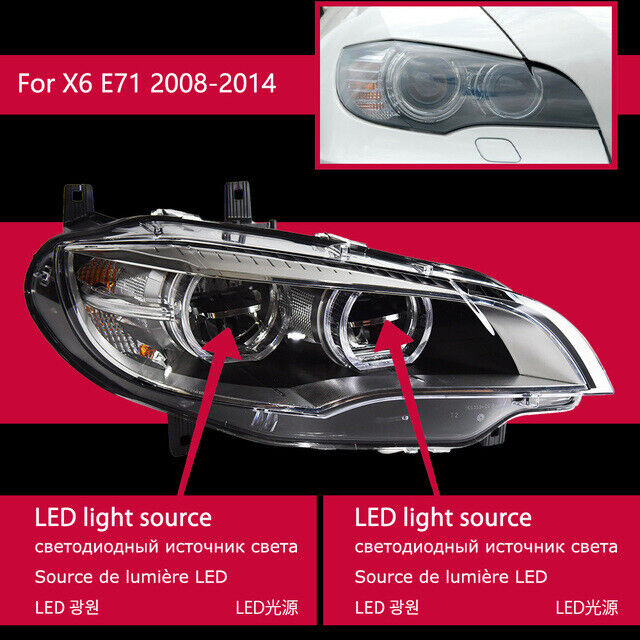 Full LED Headlights For BMW X6 E71 2008-2014 LED Start