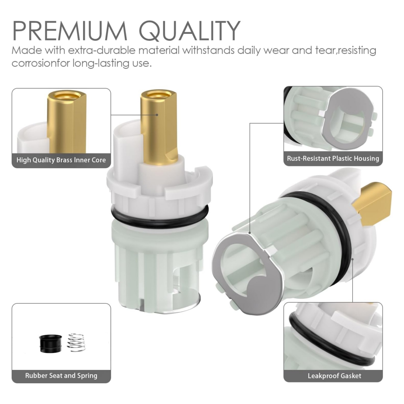 2x RP25513 Faucet Stem Replacement For Delta Faucet Kit Two Handle