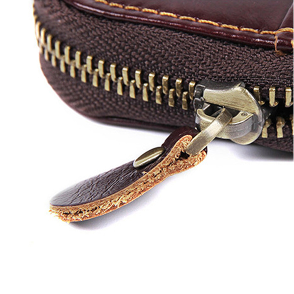 Retro Genuine Leather Wallet Purse Bag Case Holder Key ring
