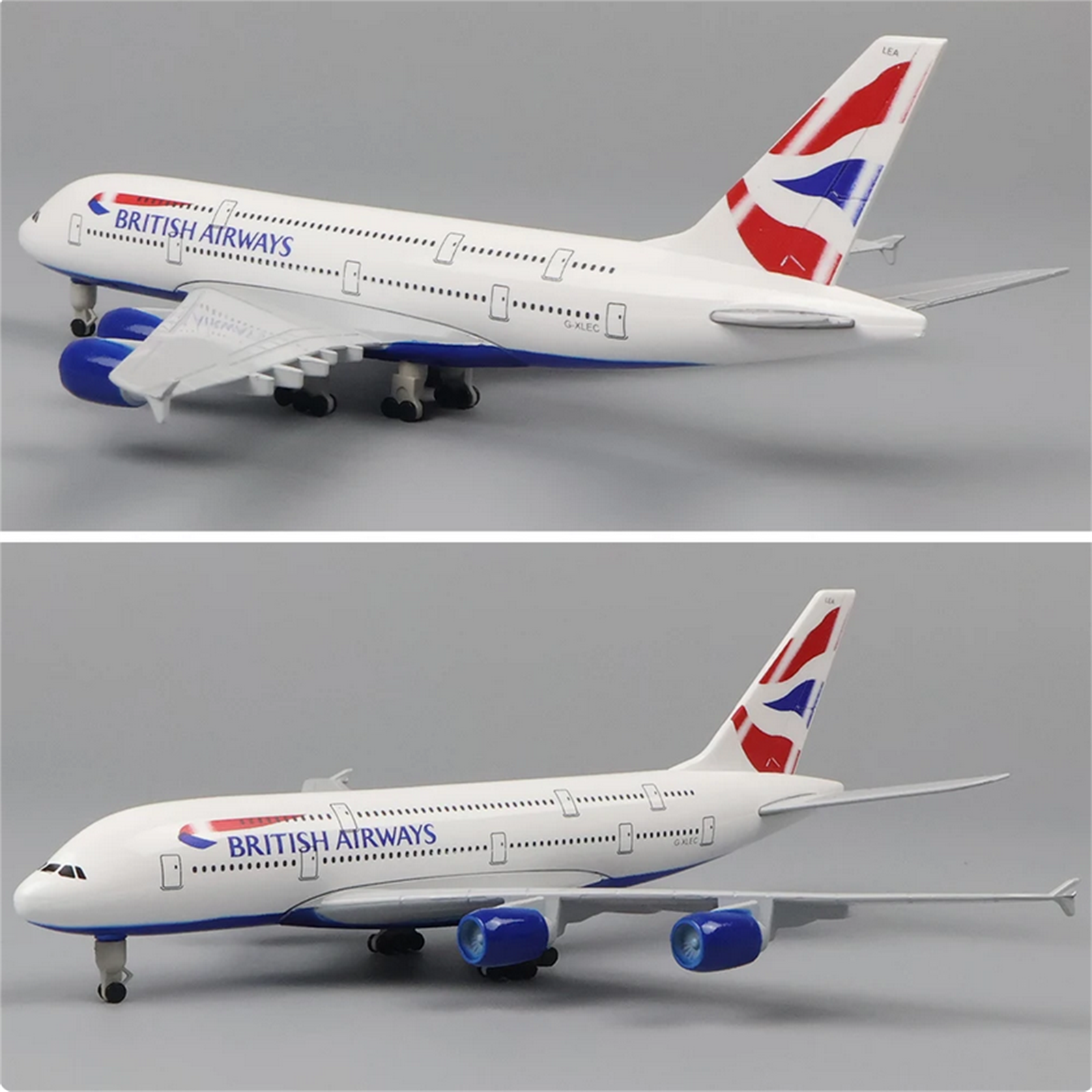 ②1/4 AirbusA380✕3セット 1/400=約20cm 1:400 Scale British Airways A380 Model Alloy Model Plane with