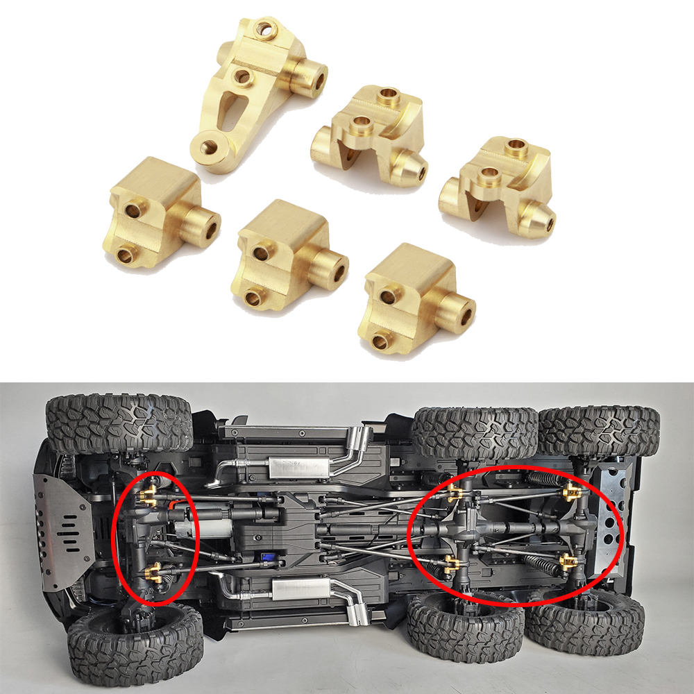 ALLOGGIAMENTO ASSE ANTERIORE TREAL TRAXXAS TRX4M CON BLOCCHI RUOTA ALLUMINIO (NE - Foto 3