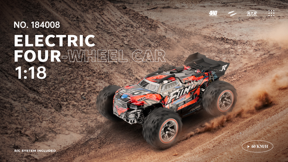 WLtoys XK 184008 RC Car 1/18 60KM/H 4WD Brushless 2.4G High