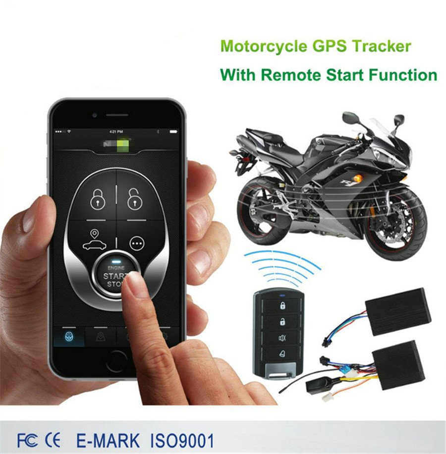 Motorcycle GPS Tracker + One Way Remote Engine Start Keyless Entry