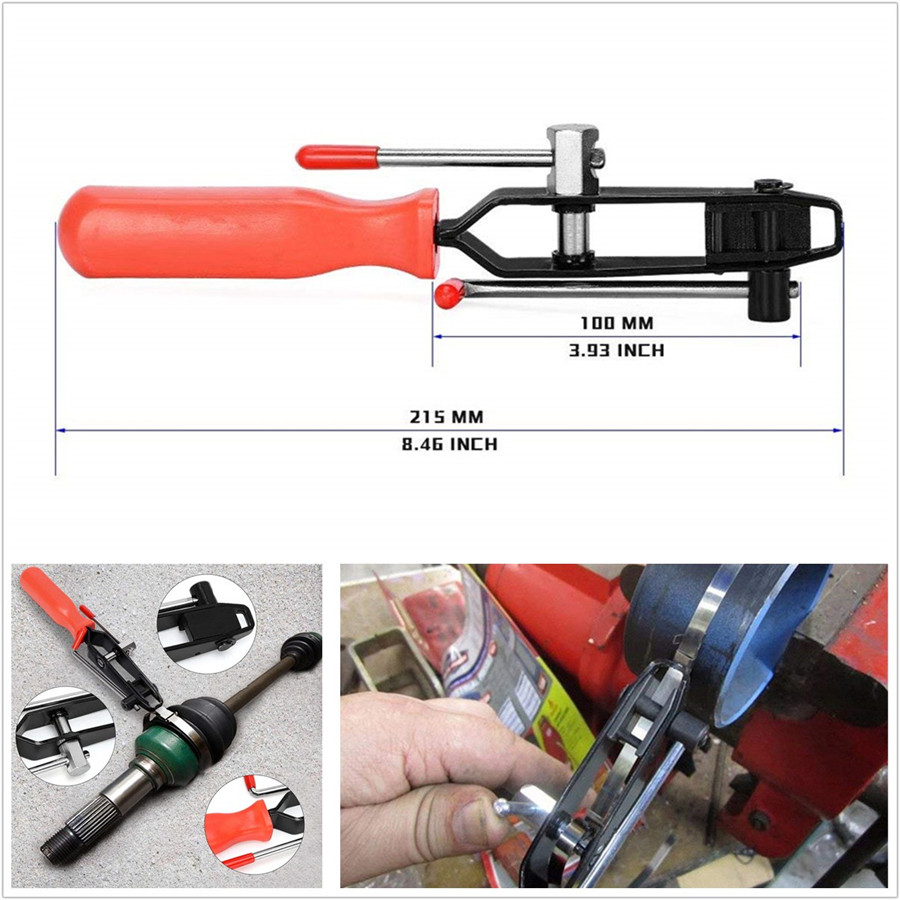 Portable Automotive CV Joint Boot Clamp Pliers Banding Crimper Tool