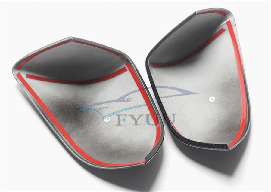 For Tesla Model 3 17-19 Car Side Door Rearview Mirror Cover Carbon