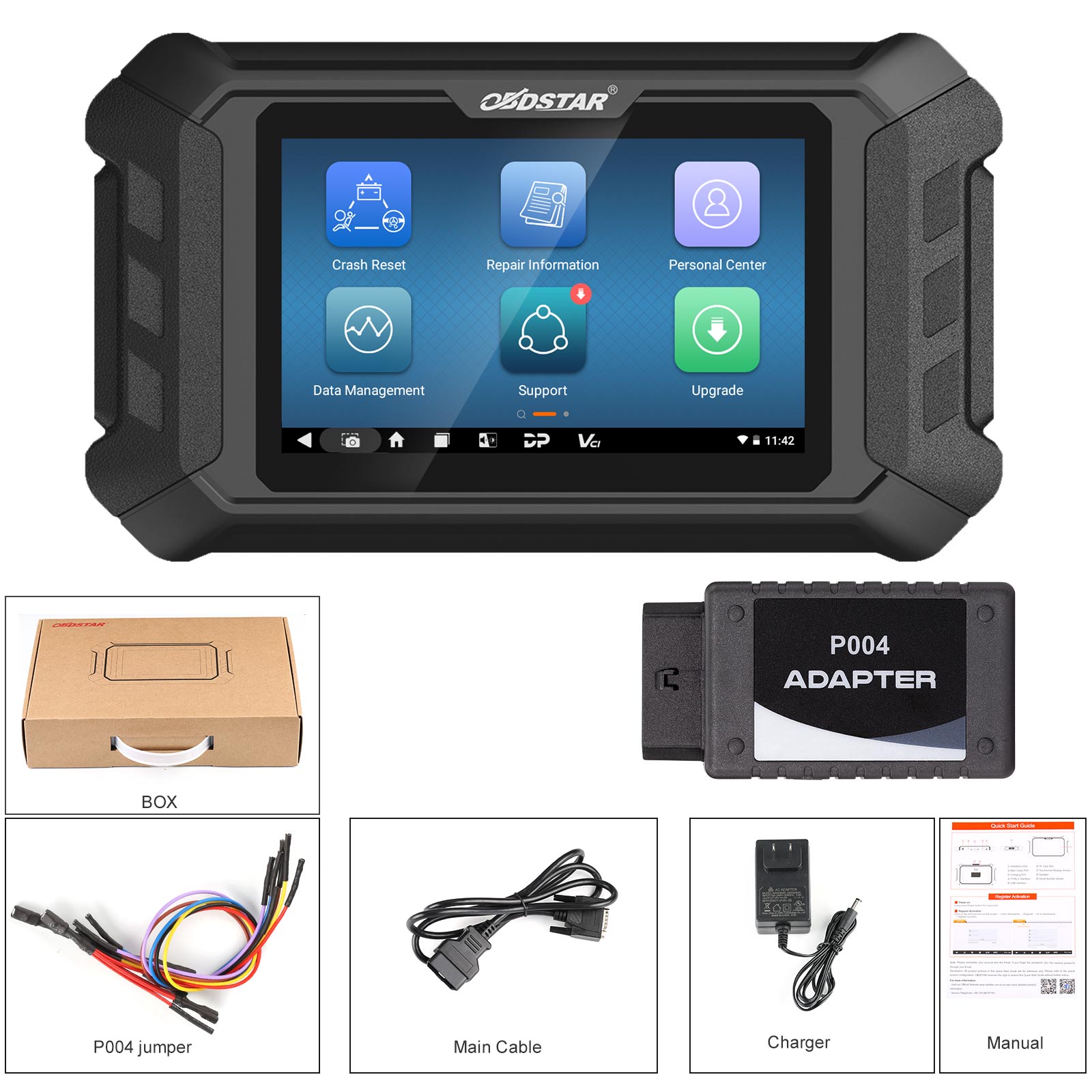 新品未使用 OBDSTAR P50 車両診断ツール CANFDアダプター付 OBDSTAR P50 SRS Reset Tool With CAN FD Adapter Cover 108 Brands