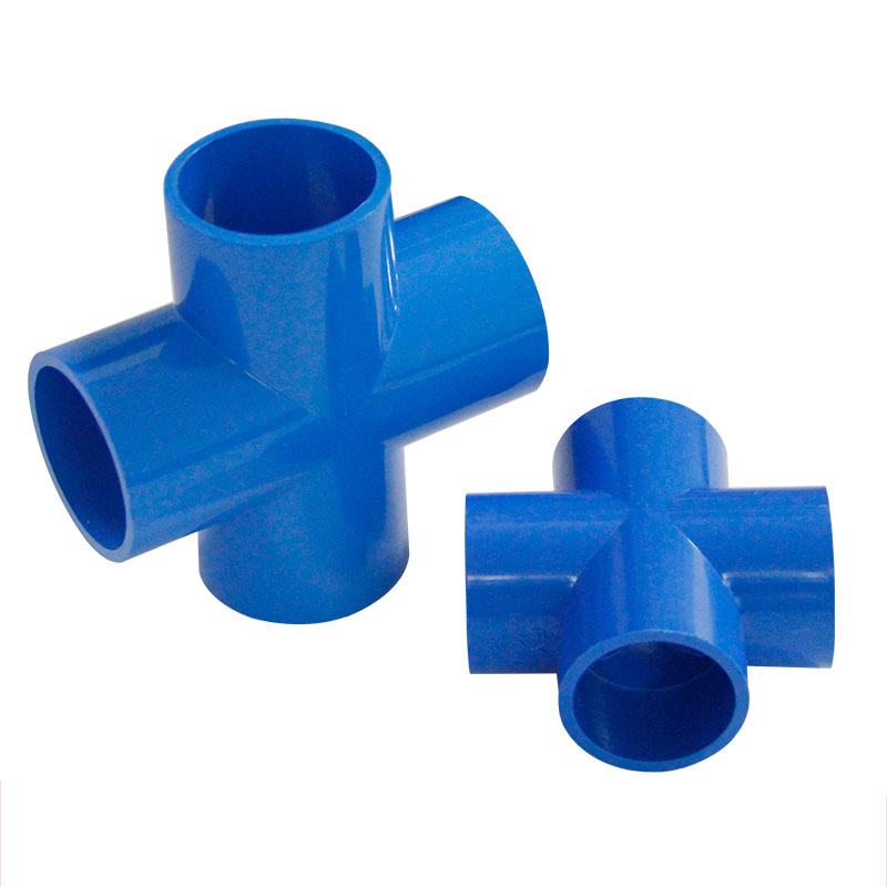 PVC Equal Cross 4-way Connectors Pipe Fittings Tube Joint Inner Dia 20 ...