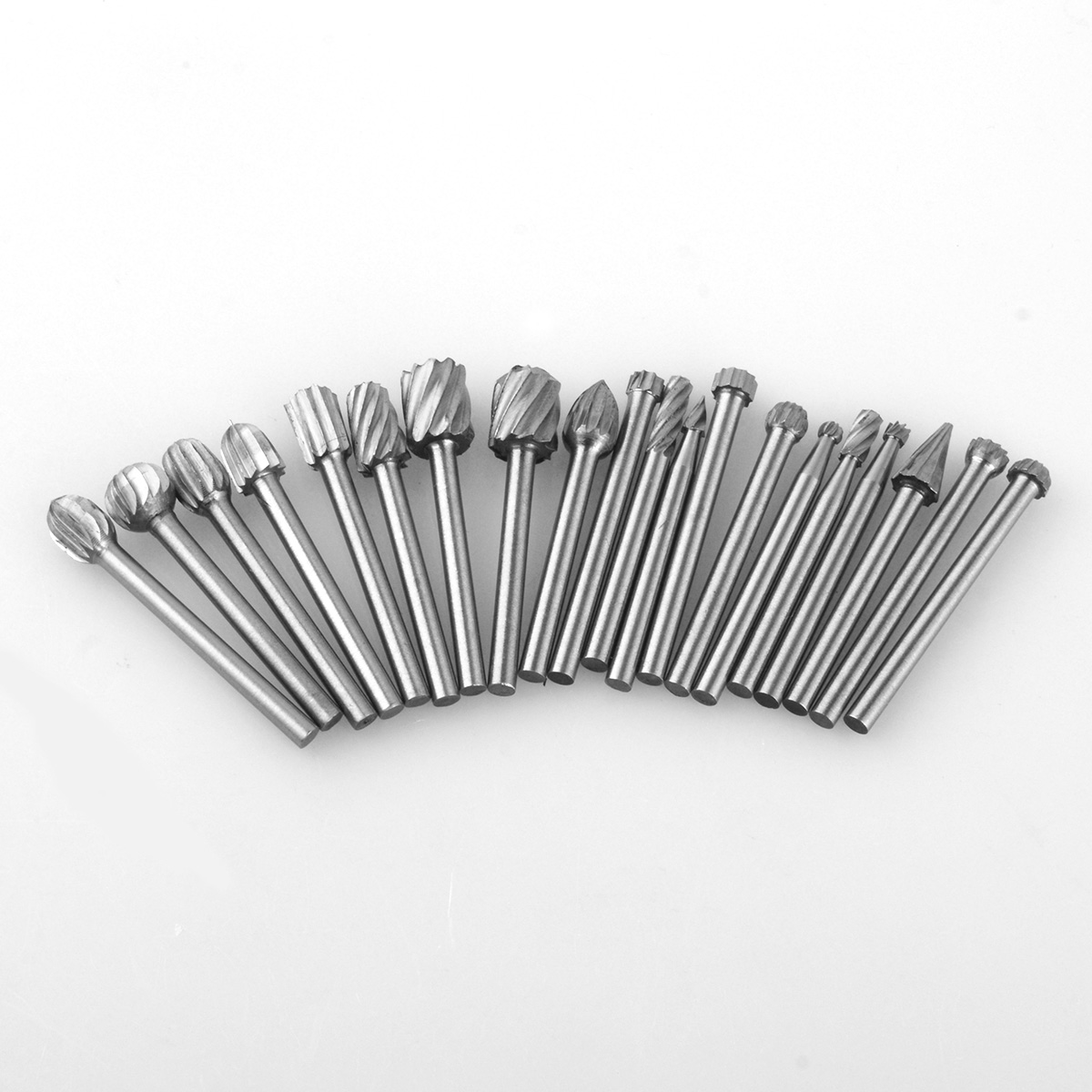 thumbnail image 2 of 20-Piece Diamond Burr Drill Bit Set – For Rotary Tools – HSS – Carving & Grinding – Fits Dremel 2 of 5