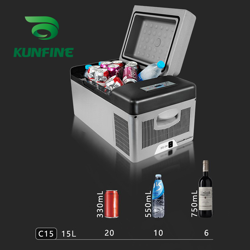 12V//24V 110-240V Car Refrigerator 15L Multi-Function Fridge Compressor Cooler