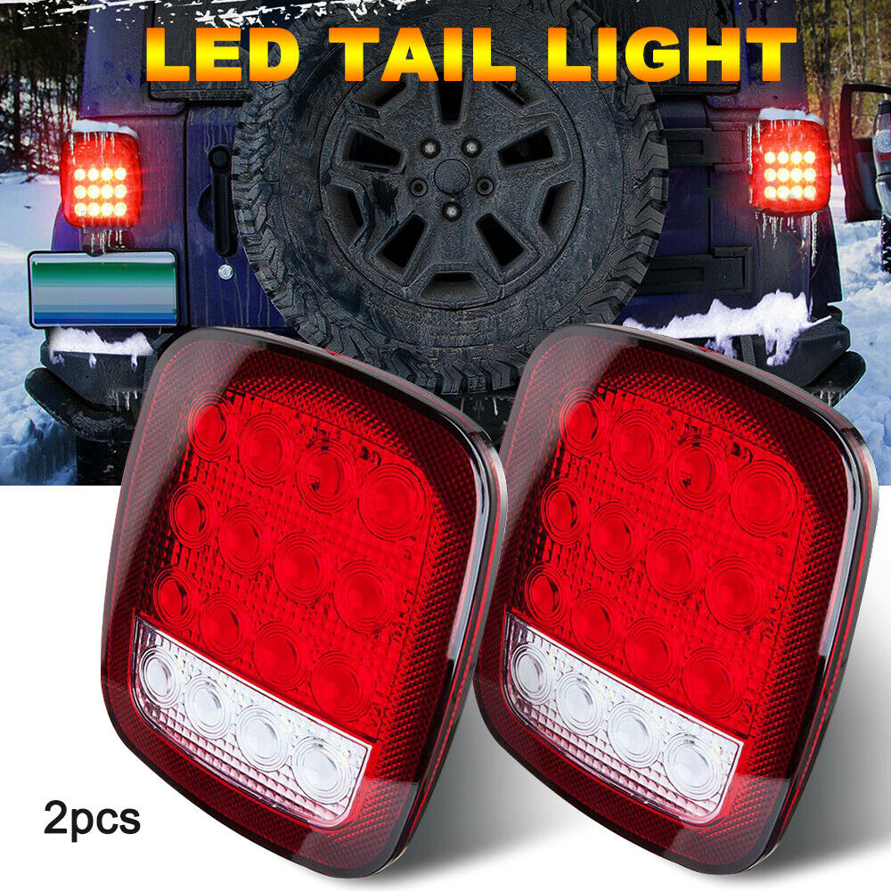 Usa Led Tail Light For Jeep Wrangler Tj Cj Yj Led Rear Brake Reverse Turn Signal Ebay