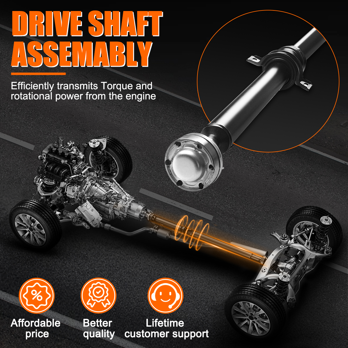 Drive Shaft Assembly For 2011-19 Jeep Grand Cherokee V6 3.6L