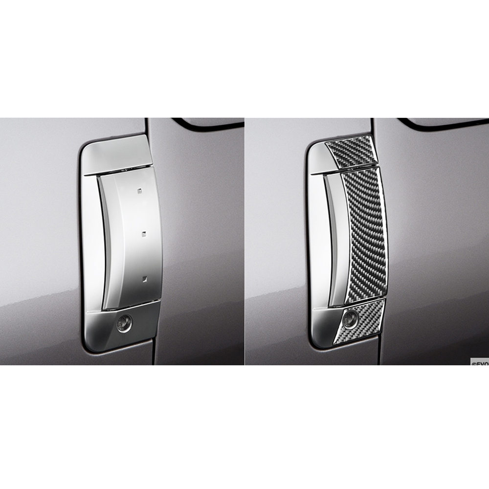 Pair Carbon Fiber Car Exterior Door Handle Cover Trim For