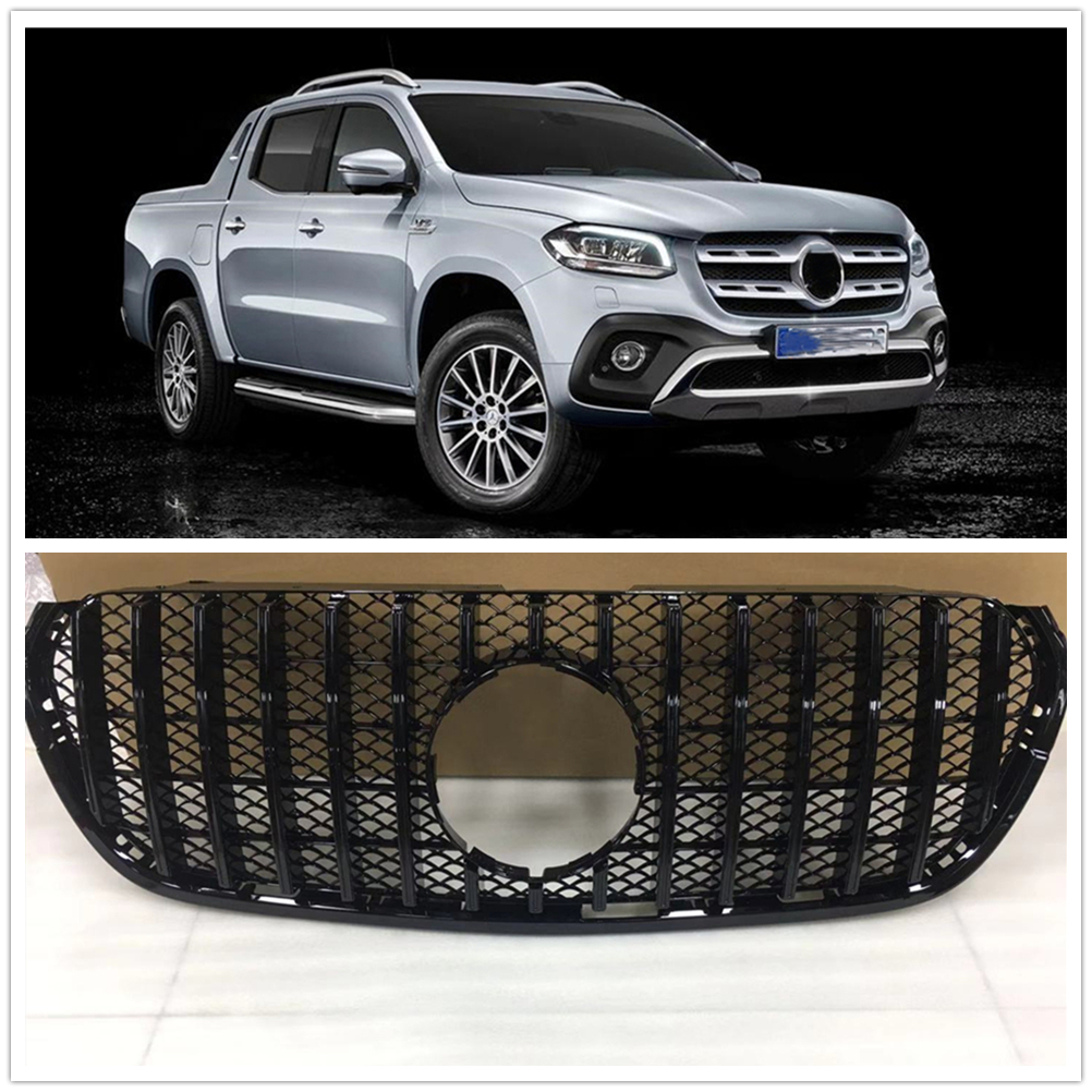 Front Bumper Gt Grille Grill For Mercedes Benz X Class 18 Black As Ebay