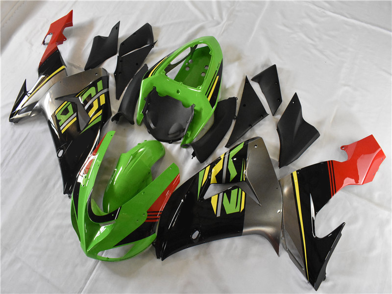 独特の上品 Black Green Injection Kawasaki 2007 2006 for Fit Fairing ABS ホビーラジコン