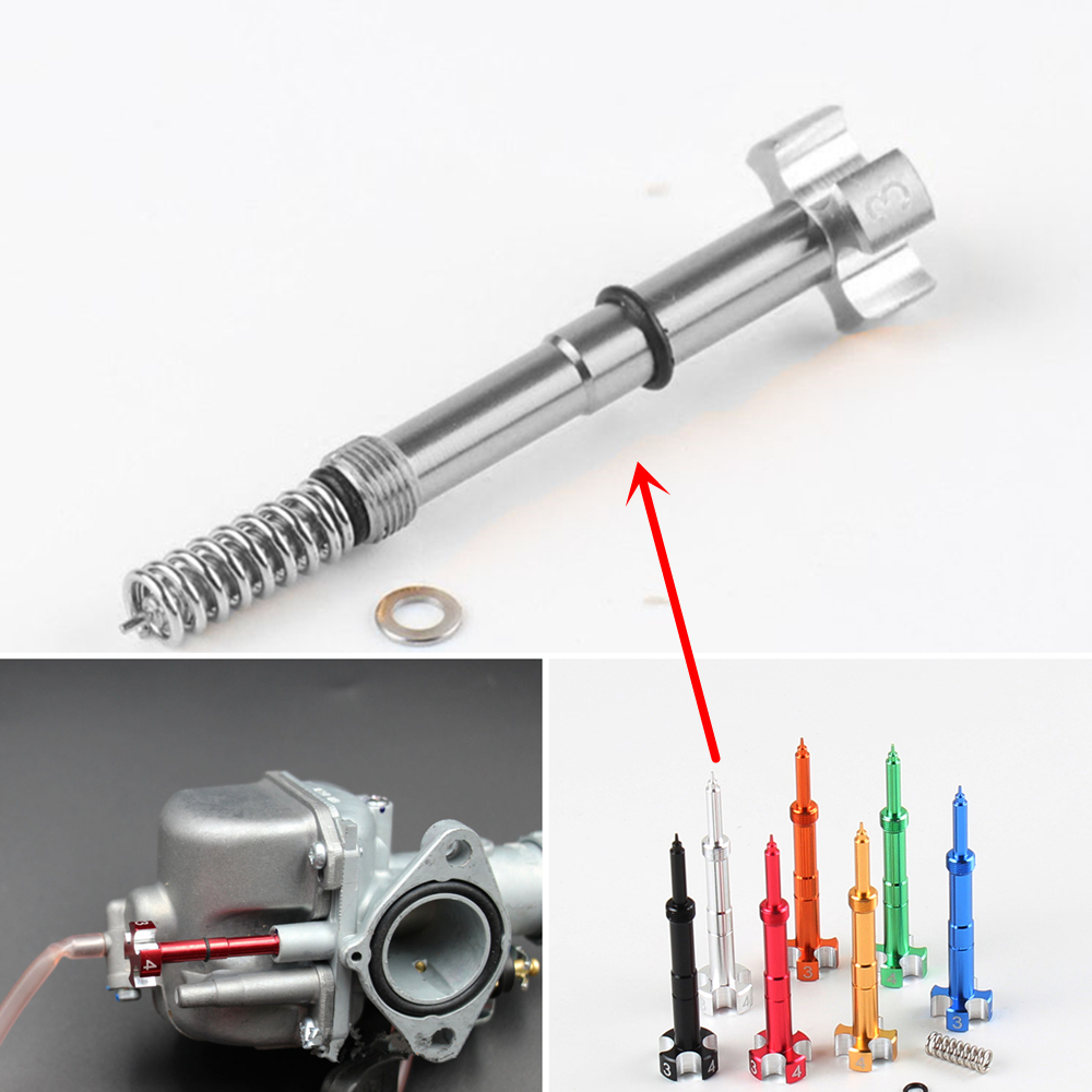 Silver Fuel Mixture Adjusting Screw Motorcycle ATV FCR Carb Motor Air