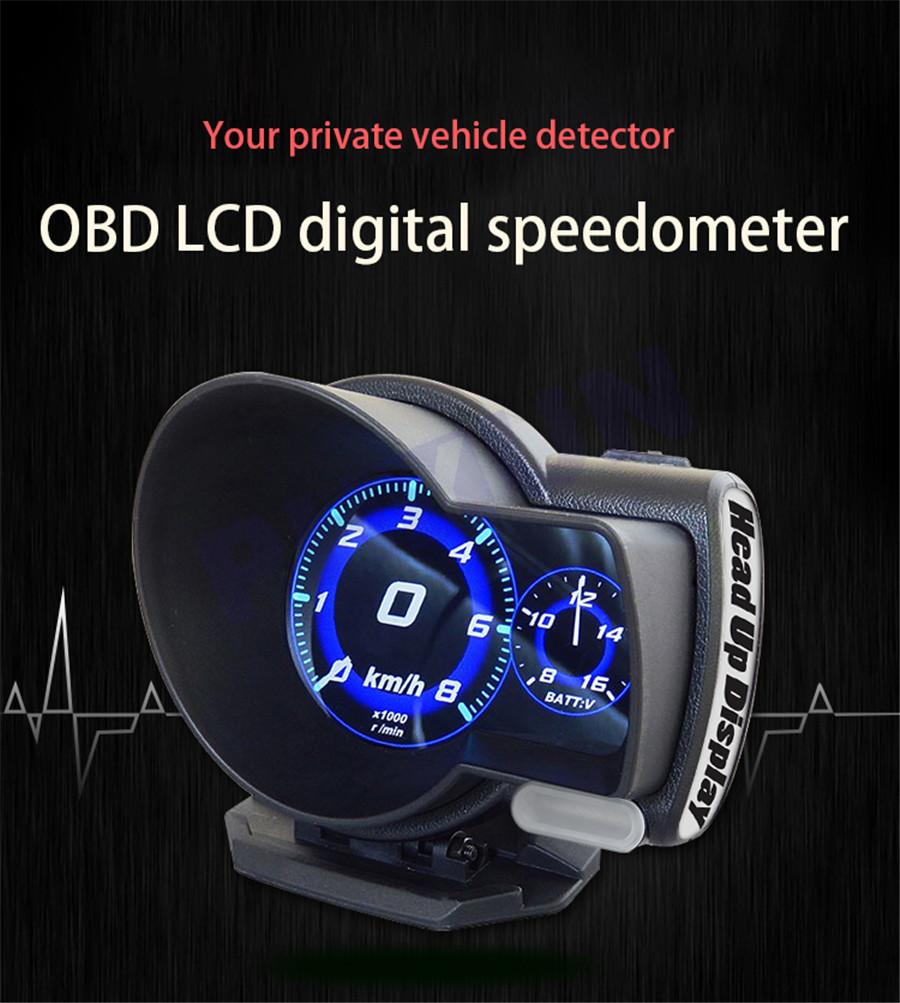 HUD HeadUp Display OBD2 Car Digital Multi Gauge Display Gauge Boost