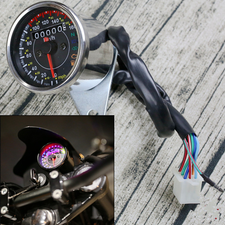 12V LED Backlight Motorcycle ATVs Odometer Speedometer km/h MPH N Gear