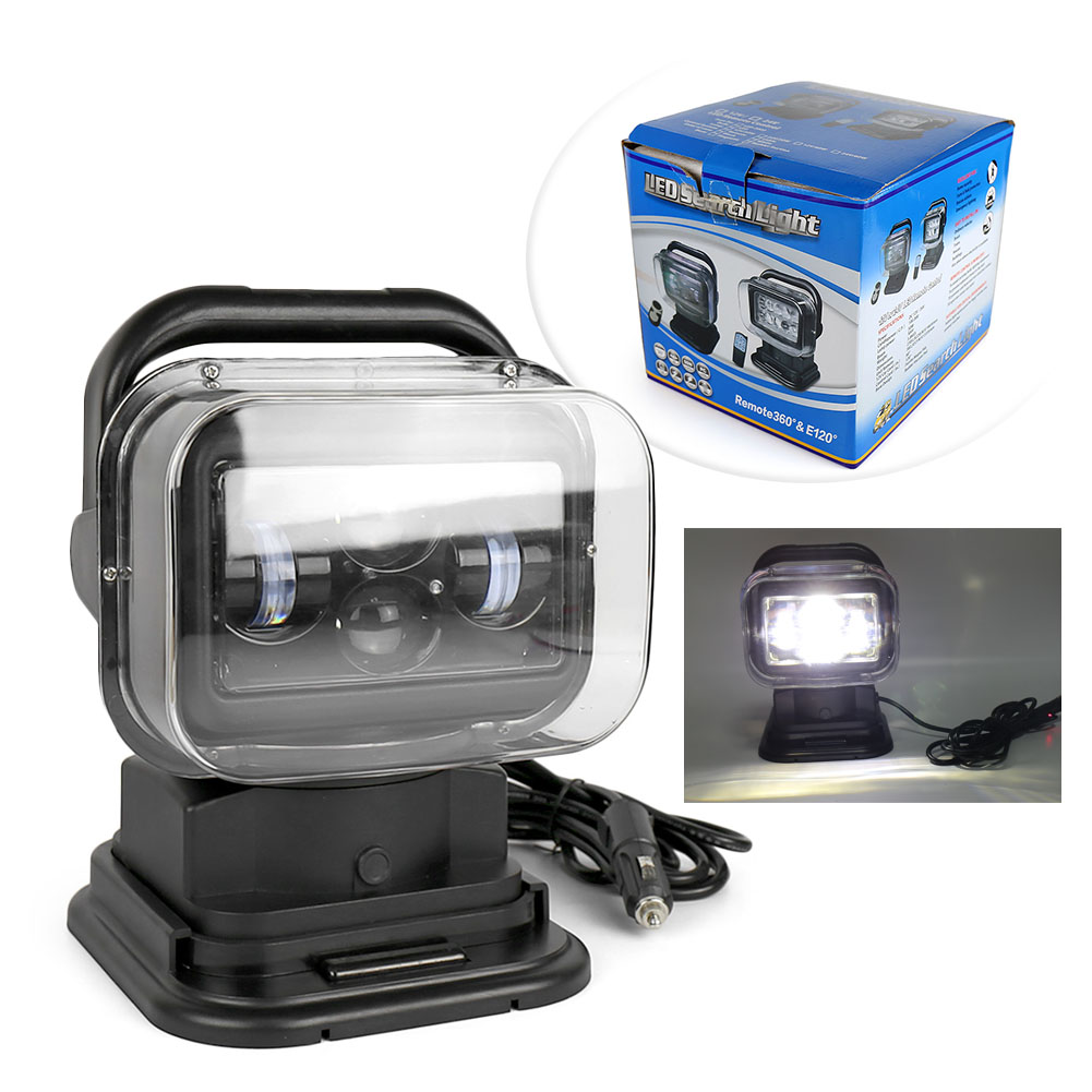 360 Degree 60W CREE LED Remote Control Search Light Lamp Boat Magnetic Camping