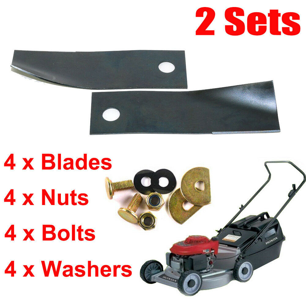 2 Sets New Lawn Mower Blades & Bolts Kits For Honda 21" Buffalo HRU216