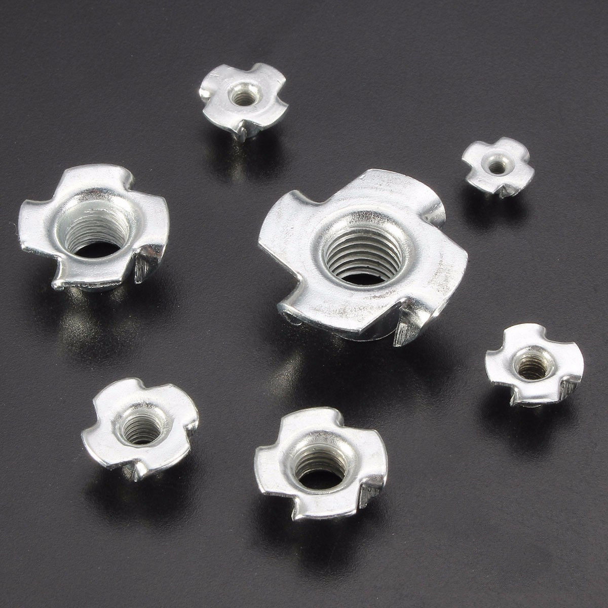 Four Pronged T Nuts Captive Blind Insert For Wood Furniture M3/M4/M5/M6 ...