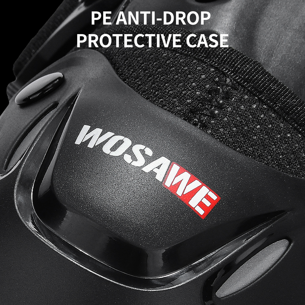 WOSAWE Motorcycle Knee Elbow Pads Adjustable Sports Protective Gear Sets For Biking, Racing, Skiing, Skateboard, Scooter (Black Elbow & Knee Pads - View #11
