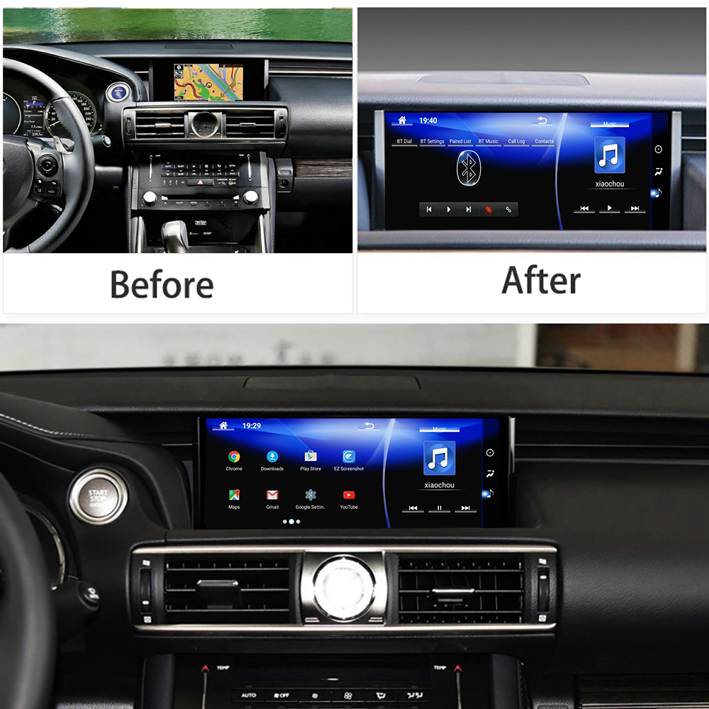 10.25inch Android 13 Touch Screen for Lexus IS RCF Wireless
