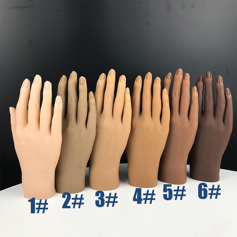 KnowU Silicone Fake Hands Nail Practice Hand 22.5CM Long Adult Female ...