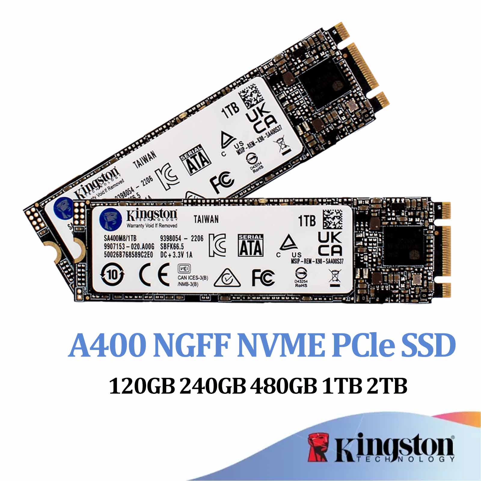 Kingston SSD A400 NGFF 1TB 2TB 480GB 2.5 Inch NVME PCle Solid