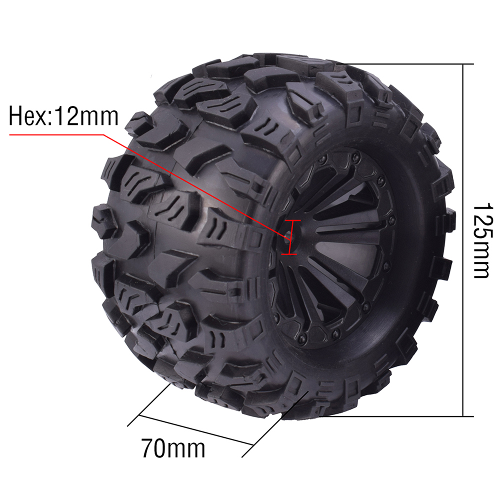 りぃ ꙳⋆ DHgate.com:Pack of 4 1.9 Inch Rubber Tires with 90mm