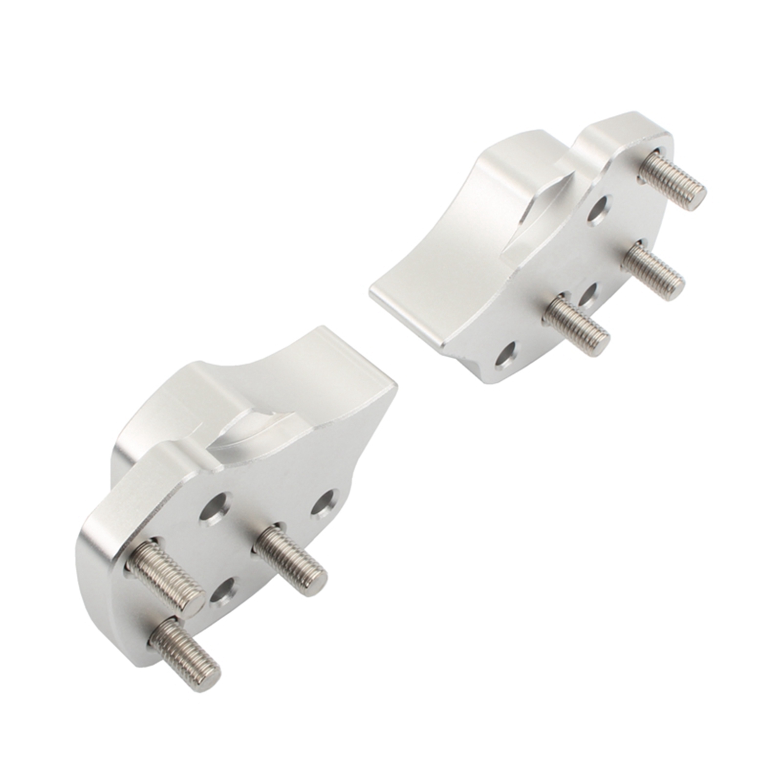 Lenkererhöhung Für Yamaha FJR 1300 2001-2005 - 25mm Alu-Riser In Silber