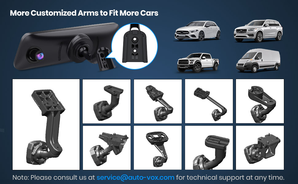 AUTO-VOX V5PRO Rear View Mirror 9.35