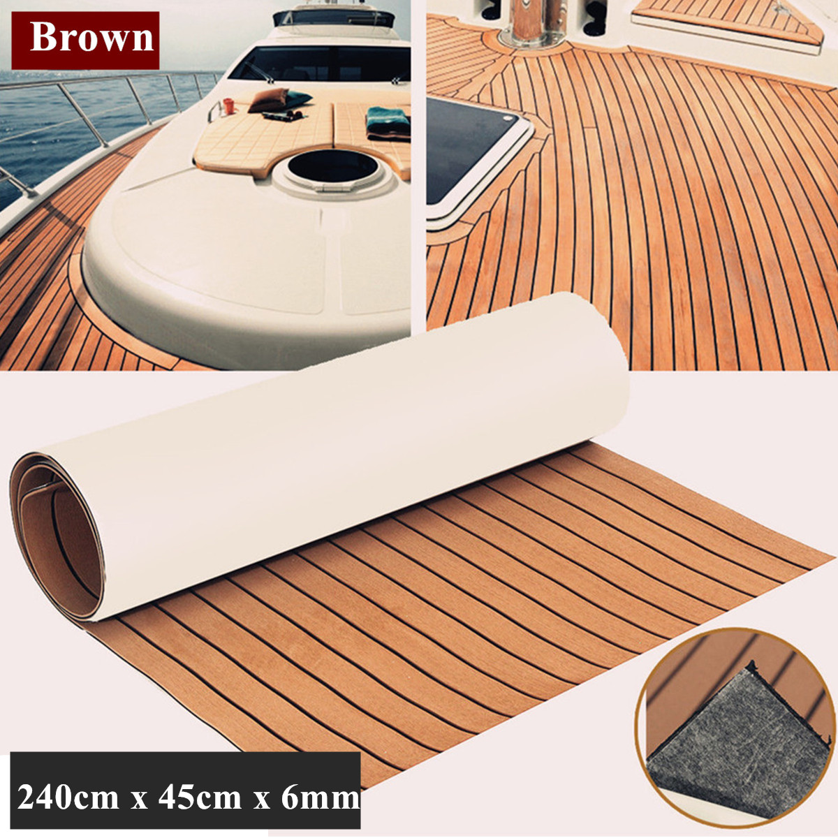 Nonskid EVA Foam Faux Teak Sheets Marine Boat decking Yacht Car Sheet