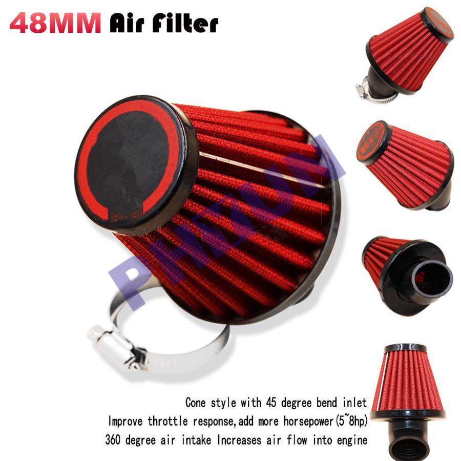 42mm Motorcycle Engine Inlet Air Intake Filter Double Layer Mesh Cleaner Filter